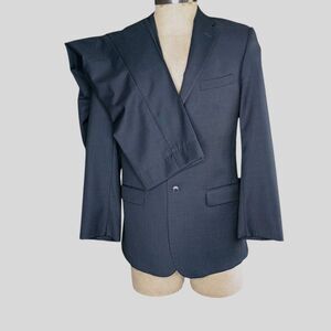 Joseph Jos A Bank Gray Suit 40R Jacket Pants 32 x 27 100% Wool Slim Fit